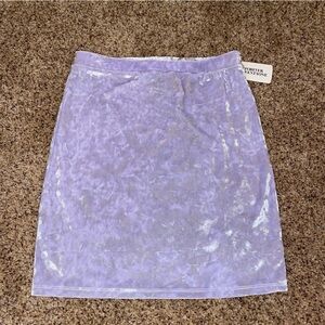 NEW Forever 21 Crushed Velvet Purple Skirt